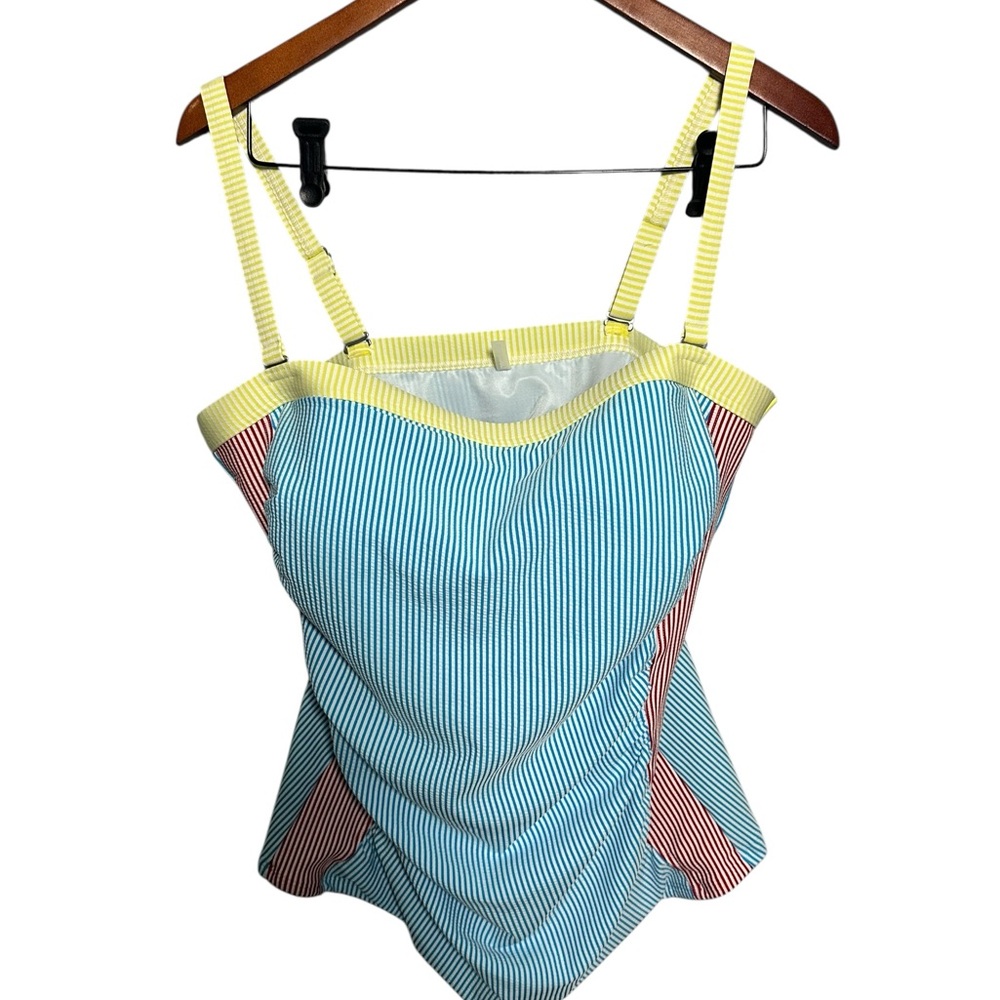Lands' End Blue Camisole Bustier Fitted